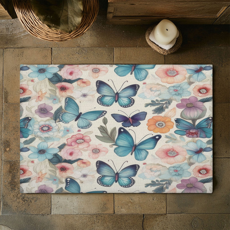 Tapis tressé Flutters Blossoms, Rectangulaire 3 pi x 5 pi