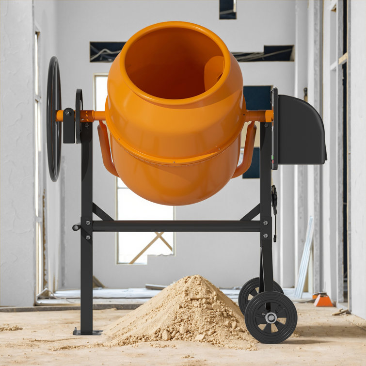 5.0 Cu.ft Highly Efficient Cement Mixer,360Â° Mixing, Rust-resistant Drum, 120v/60hz Portable Wheelbarrow Machine