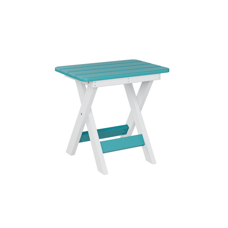 Folding End Table, Aruba Blue
