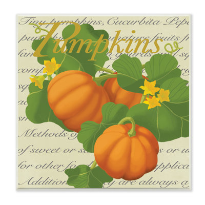 Citrouille, courge florale, typographie rétro