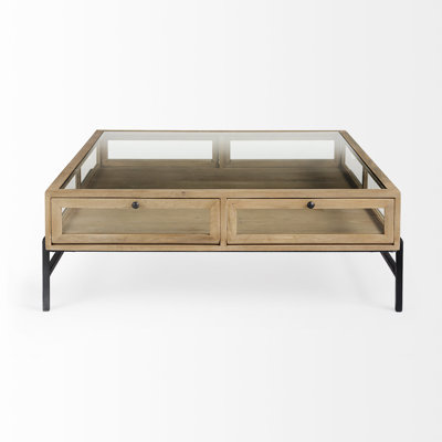 Table basse à 4 pieds avec rangement