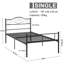 3-Pieces Bedroom Set, Metal Platform Bed Frame With Headboard And 2 Nightstand, Steel Slats Support, Easy To Assemble-126326242