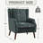Elegant Wingback Accent Chair with Contemporary Straight Arm Design-660380097