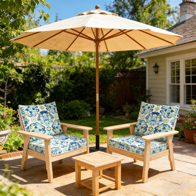 Fade Resistant Outdoor Chair Cushions Set Of 2, Deep Seat Patio Cushions 24 X 24 With Removable Cover, 28D High Resilience Foam Replacement Outdoor Seat Cushions With For Sofa, Adirondack Chair, Sectional,Ball Flowers