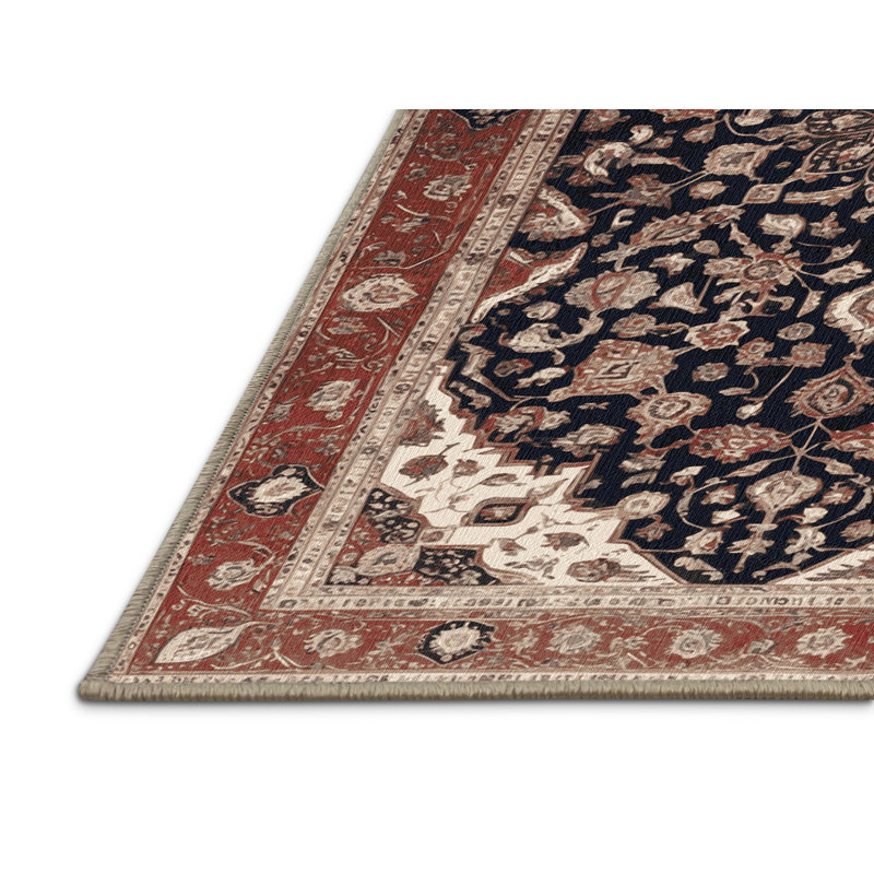 Machine Washable Persian Brown Area Rug, Rectangle 2' x 3'
