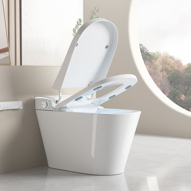 Unique Smart Toile,  One Piece Toilet with Bidet Built In,Intelligent Toilet Auto Open/Close Seat. Bidet toilet with Dryer and Warm Water.WHITE