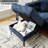 L-shaped Sectional Sofa with Storage Ottoman, 4 - Seat Sofa Couch,Rivets & Tufted Design