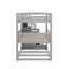 Lit superposé triple double avec escalier de rangement-421142539