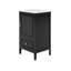 Meuble-lavabo 20 po avec lavabo et 1 tiroir noir 20 po
