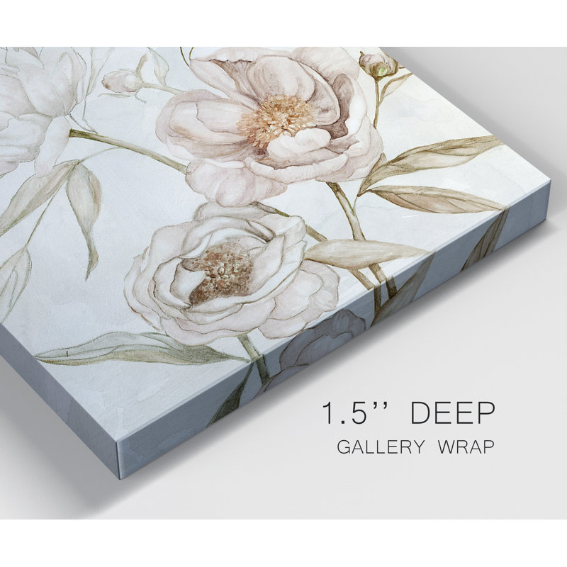 «Washed Botanical I», ensemble de 2 reproductions d'art sur toiles tendues, H 16 po x l 32 po x P 1 po