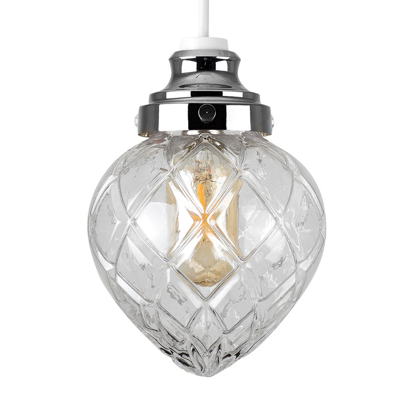 Aphrodite 19.5cm H Glass Novelty Pendant Shade ( Screw On ), No Bulb