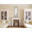 Arched Wood Framed Mirror with Petal Design