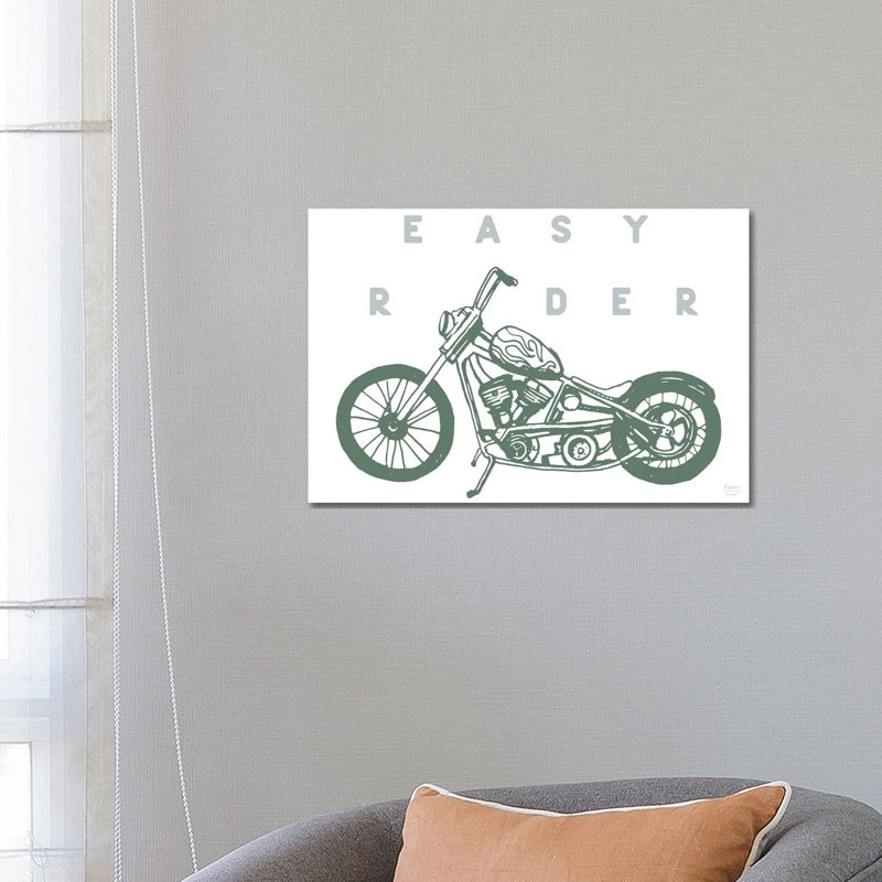 Easy Rider Motorcycle - Print on Canvas, Wrapped Canvas, 45.72cm H x 66.04cm W x 3.81cm D