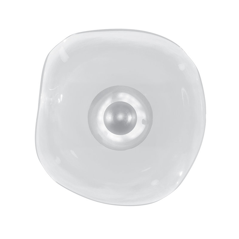 Embark LED Flush Mounted Sconce, Standard Silver Leaf, Clear