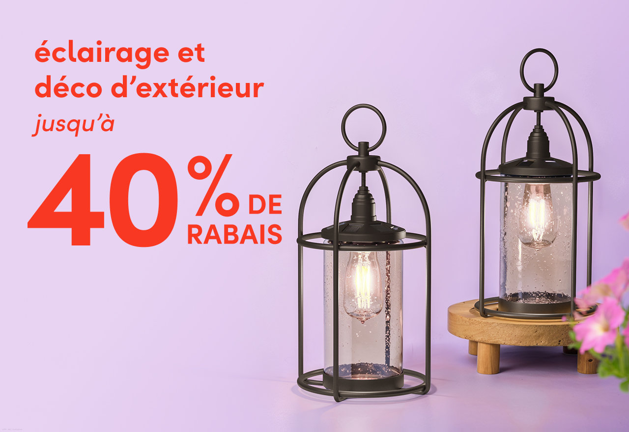 éclairage et déco d’extérieur en solde