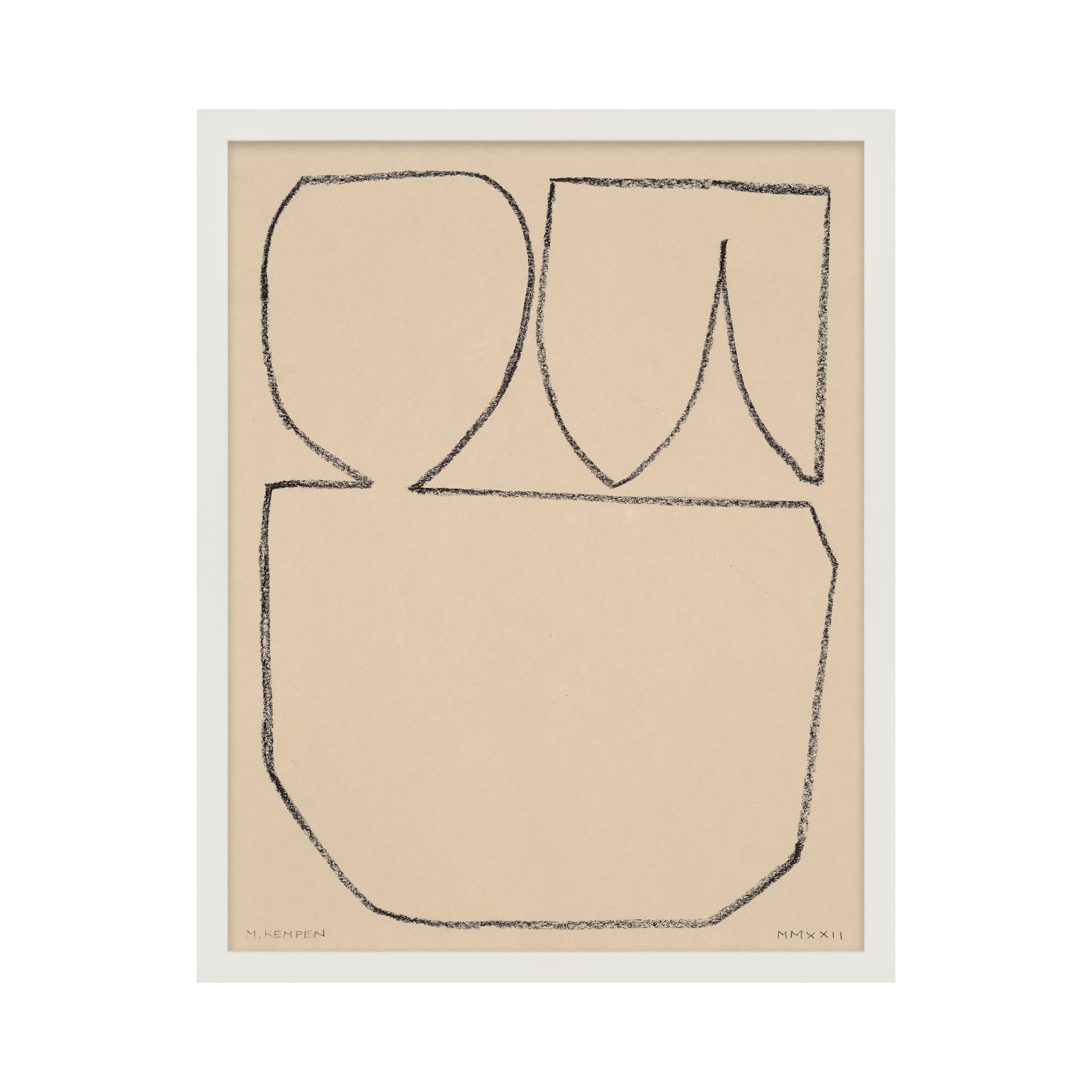 Outlines 7 by Michael Kempen, White Framed, 30" W x 38" H