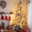 Arbre de Noël artificiel enneigé 4,5 pi avec 4,5 lumières DEL et 398 pointes-1119755761