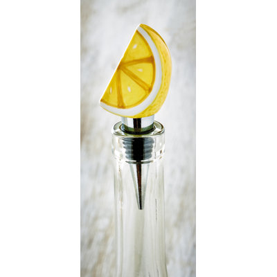 Lemon Bottle Stopper Yellow Earthenware Everyday