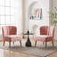 Chaise d'appoint moderne en velours avec dossier fleuri capitonné-985876541