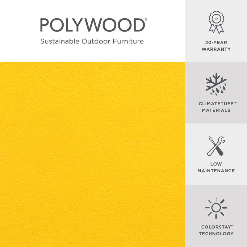 Chaise berçante POLYWOOD Quattro Adirondack, Citron