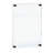 Floating Styrene Wall Frame with Rounded Edges, Black Stand Off Caps: 22" X 28" Graphic Size, Overall Frame Size: 23.5"W x 31.5''H