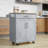 Kitchen Island Cart Rolling Trolley Cart With Drawer, Storage Cabinet & Towel Rack-121085378