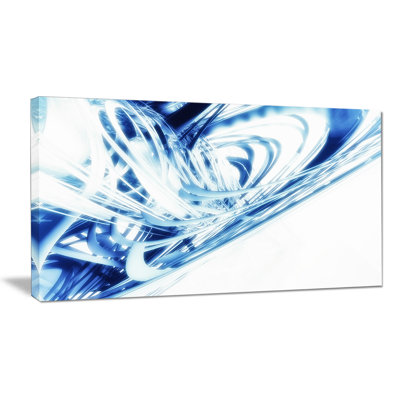 «Blue Fractal», impression sur toile tendue
