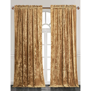 Hiend Accents Stella Faux Velvet Curtains