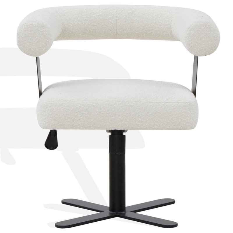 Baron Adjustable Swivel Desk Chair, Ivory