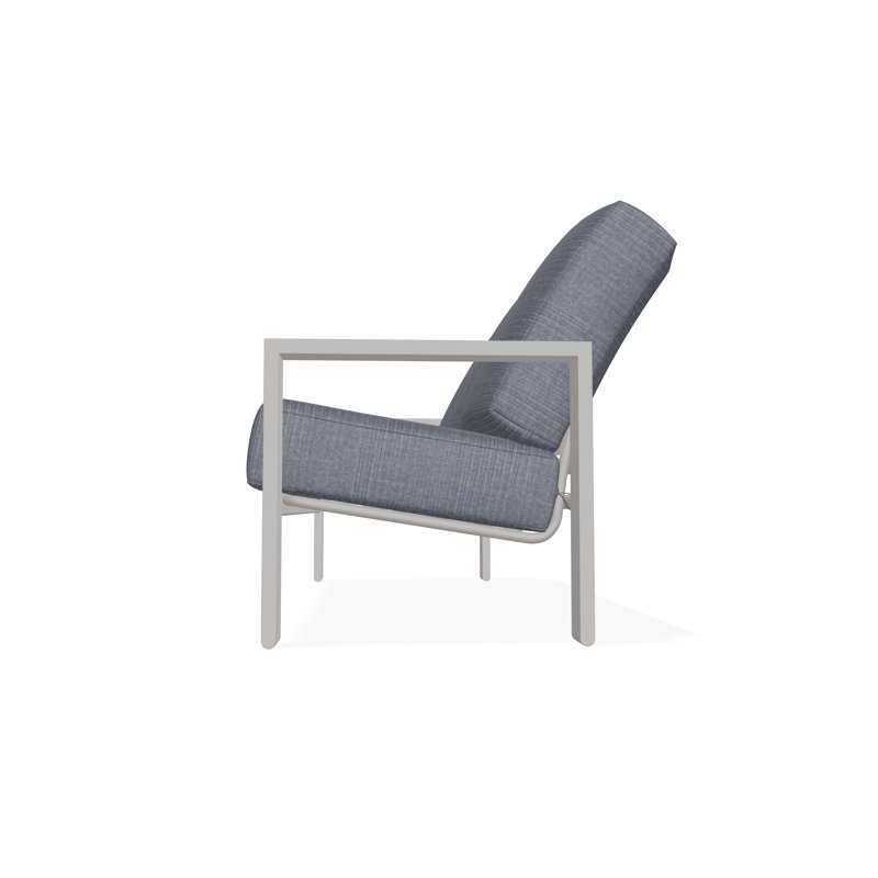 Larssen Deep Seating Cushion Three-Seat Sofa, Proven Denim, Warm Gray