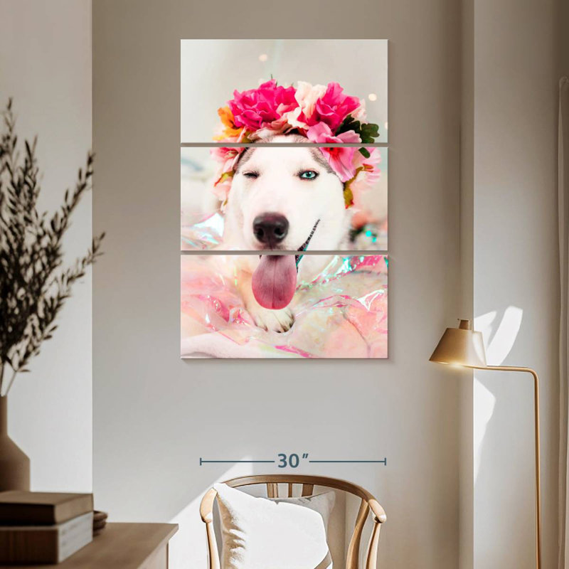 Brampt Cute Husky, 65" H x 42" W
