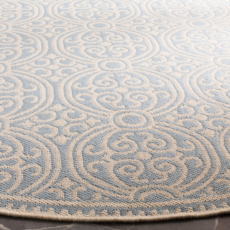 Tapis intérieur / extérieur Burnell Performance Ikat, Rectangle 5 pi 3 po x 7 pi 6 po