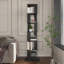 Bibliothèque pivotante 360 ° à 6 niveaux avec base anti-basculement, bibliothèque sur pied et tablette moderne pour le salon, le bureau à domicile et la chambre à coucher