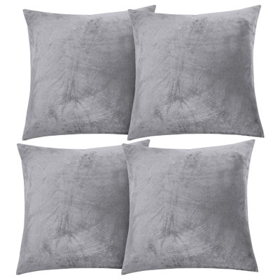 Aspire Homeware Square Plain Velvet Scatter Cushion Cover