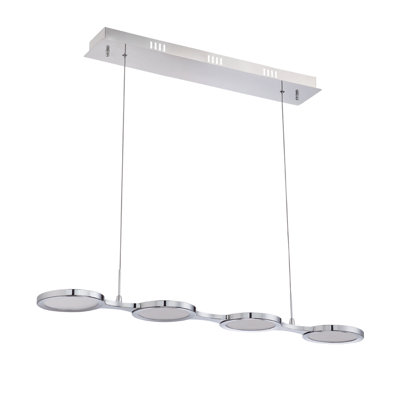 Luminaire suspendu linéaire pour îlot de cuisine 4 lumières Rennes