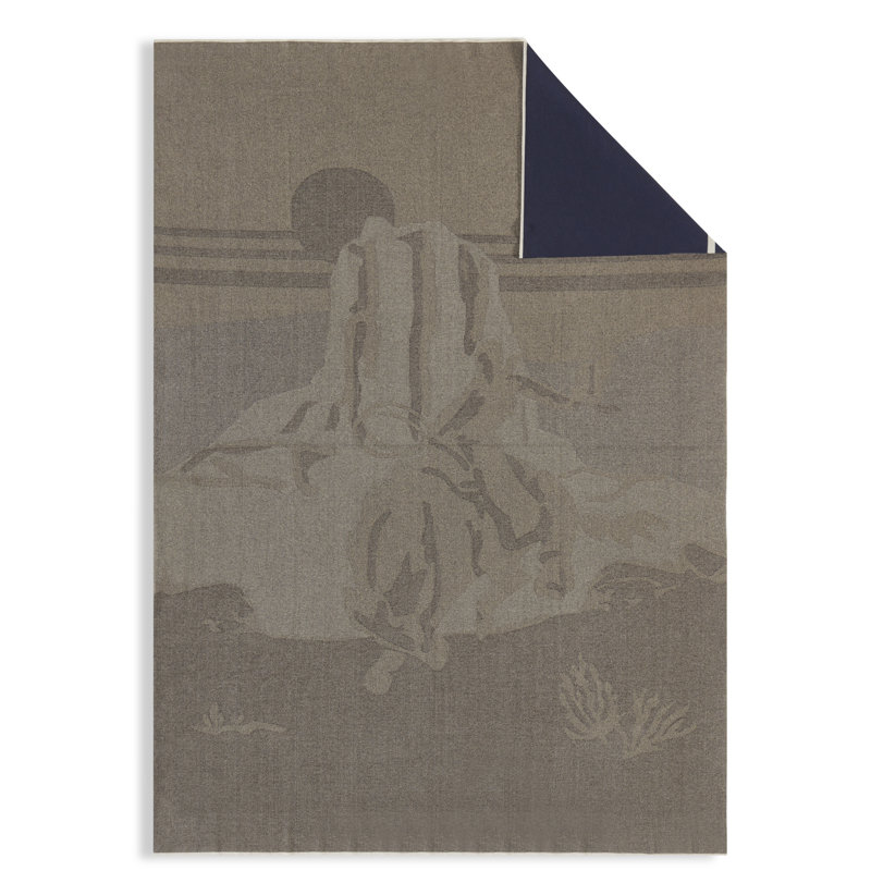 Western-Inspired Cotton Jacquard Knit Throw Blanket 50" x 70"
