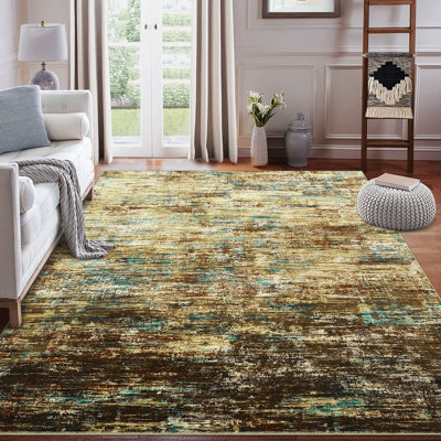 Non-Slip Machine Washable Area Rugs, Modern Abstract Rug with Non-Slip Backing for Living Room Bedroom Dining Room
