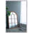 34x54.3" Large Arched Accent Mirror with Brown Frame