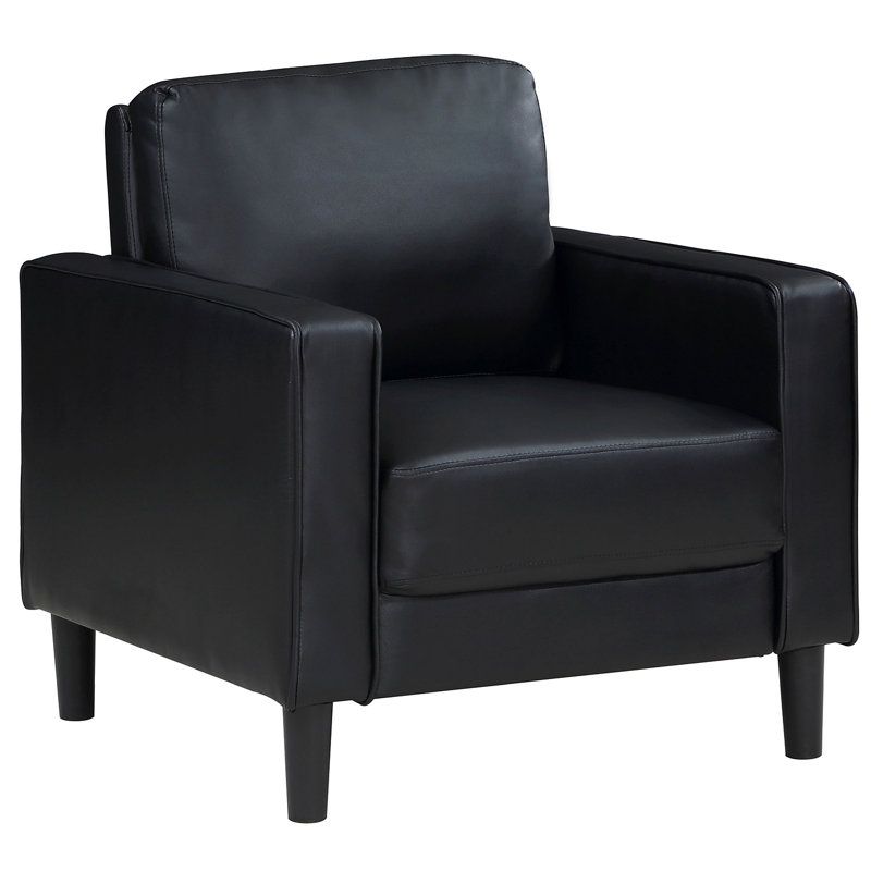 Fauteuil d'appoint rembourré Farallone, Noir