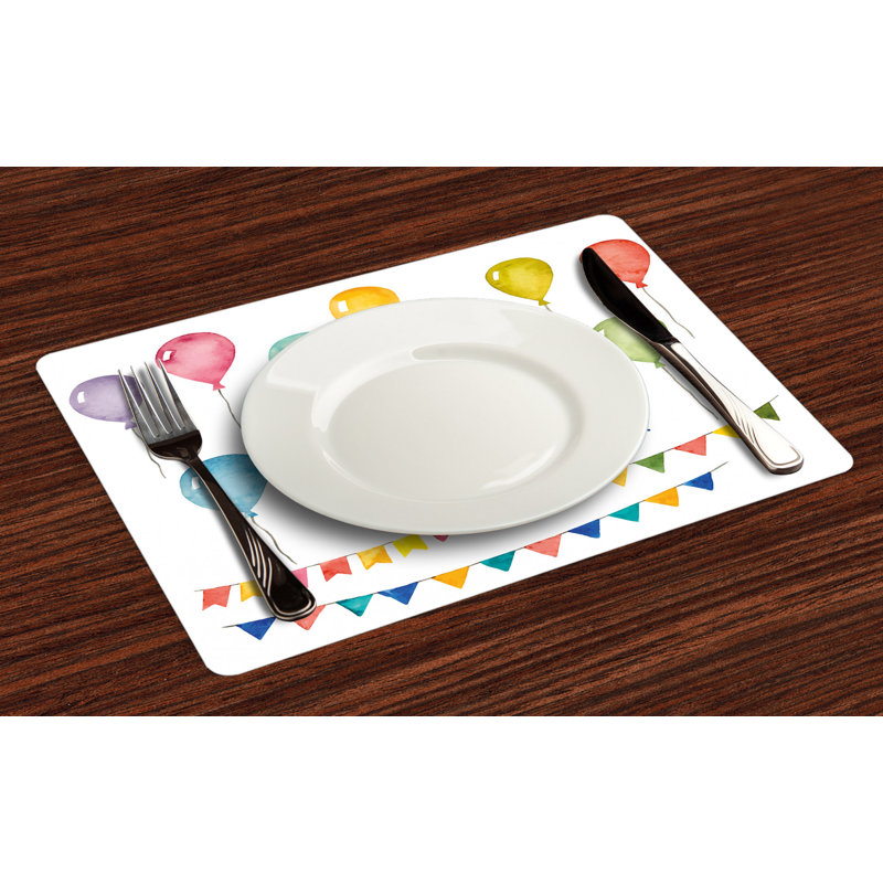 Festival Watercolour Birthday Placemat
