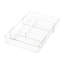 Adjustable Clear Drawer Organiser Tray with 6 Compartments-121119807