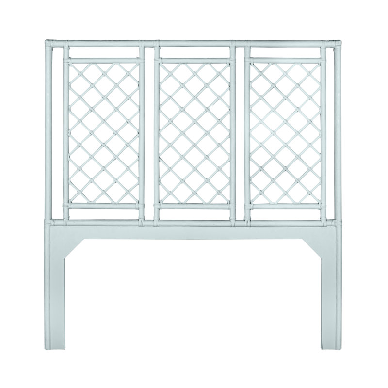 X & Diamond Low Profile Standard Bed, Queen, Light Blue