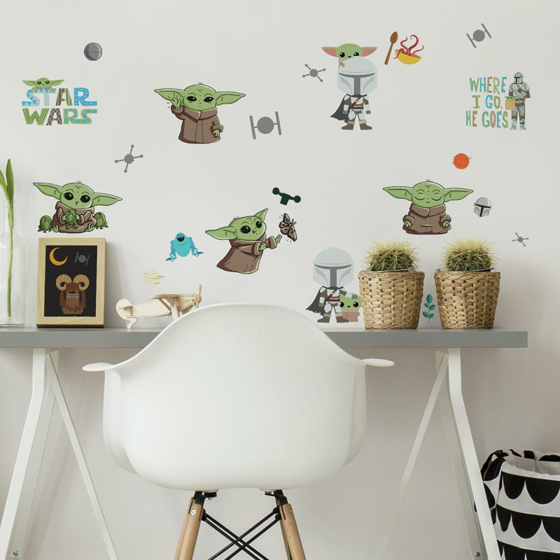 Star Wars Grogu Illustrated Peel and Stick Wall Decals