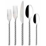 Montauk 5 Piece 18/10 Stainless Steel Flatware Set, Service for 1