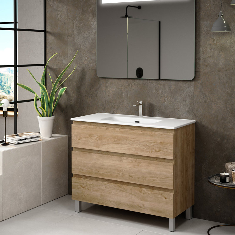 Bathroom Vanity Cabinet COSTA Collection by DAX, Natural, 80" W