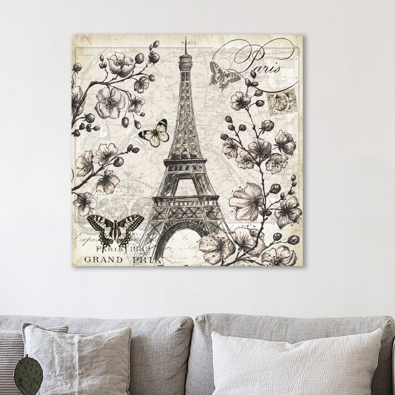 «Paris in the Springtime: Eiffel Tower», impression sur toile tendue, H 36 po x l 36 po