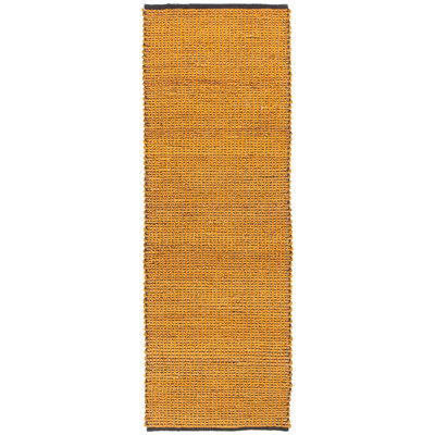 Zola Hand Loomed Modern Area Rug in Orange/Charcoal
