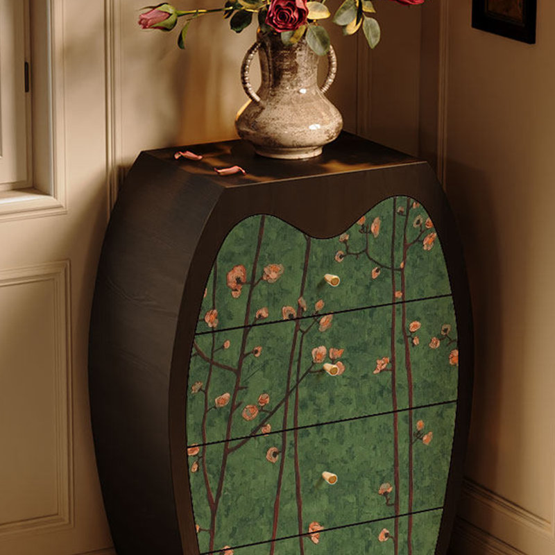 Armoire en bois massif de style chinois Plum Blossom