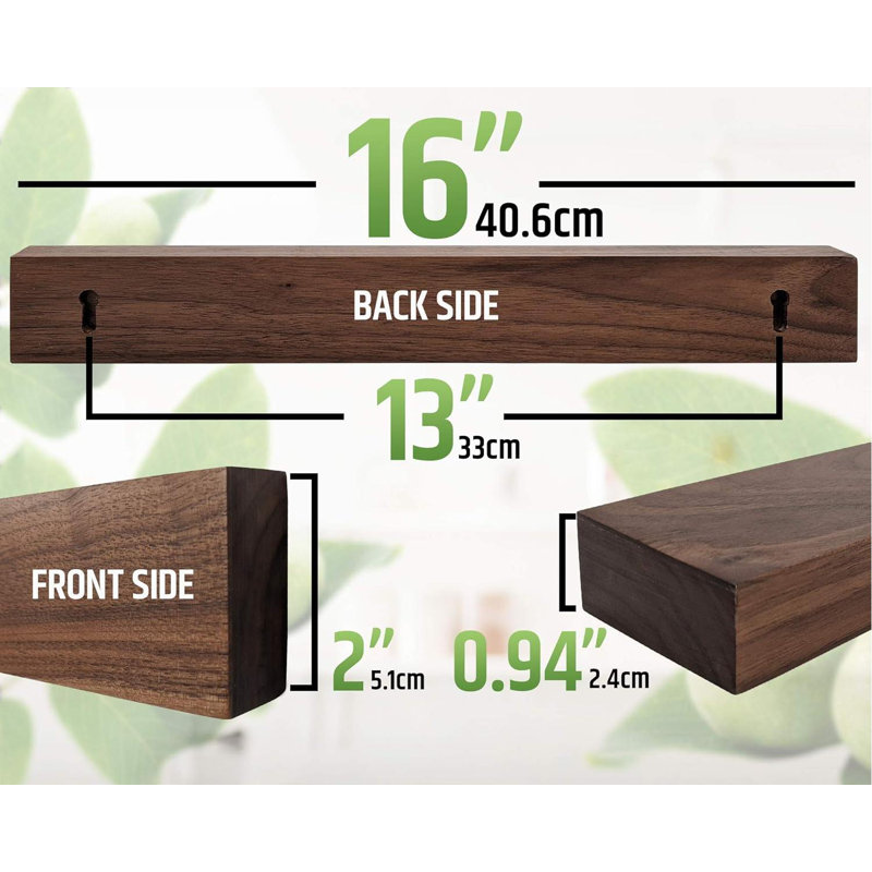 Porte-couteaux magnétique en bois, espace, support à couteaux, barre à couteaux avec force de traction magnétique puissante