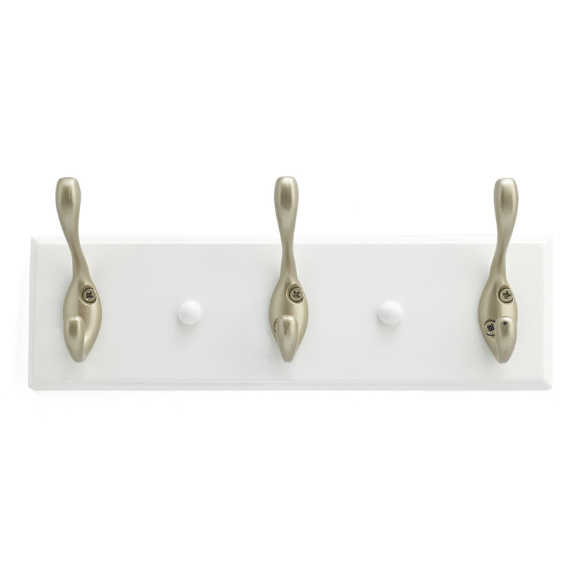 Porte-manteau mural à fixation murale, Blanc / nickel mat